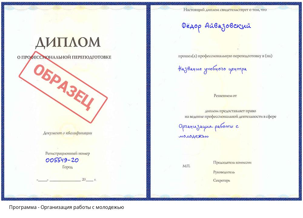 Организация работы с молодежью Таганрог