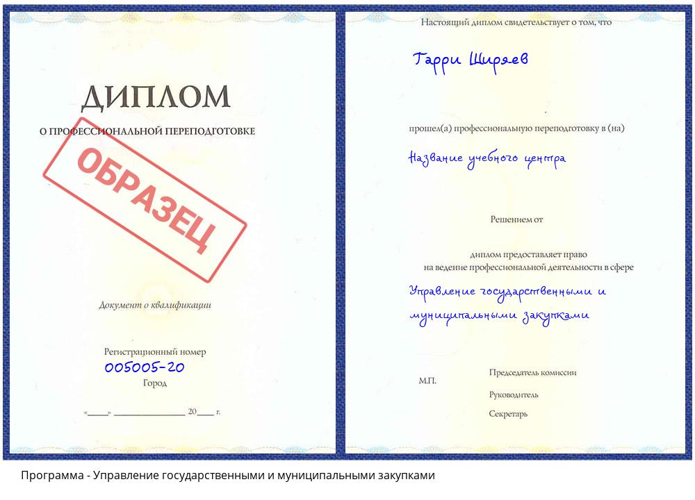 Управление государственными и муниципальными закупками Таганрог